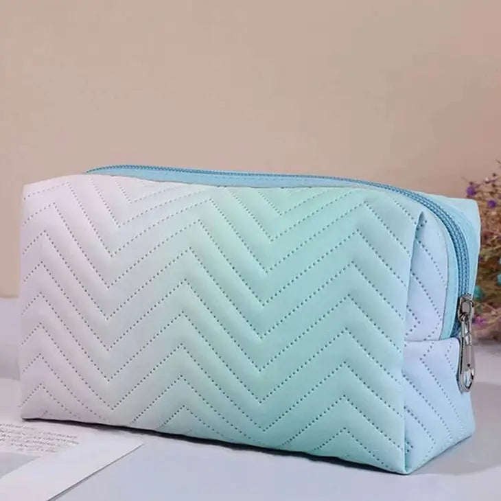 Quilted Cosmetic Ombre Bag