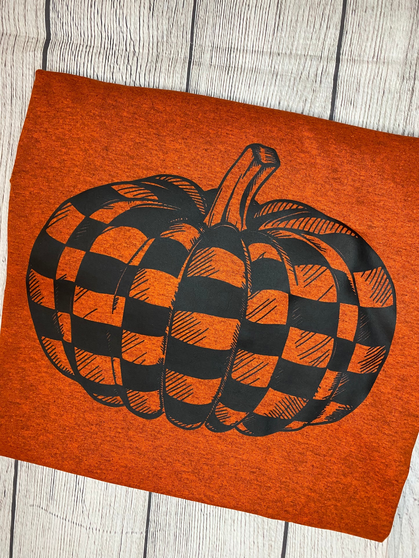 Checkered Pumpkin Tshirt