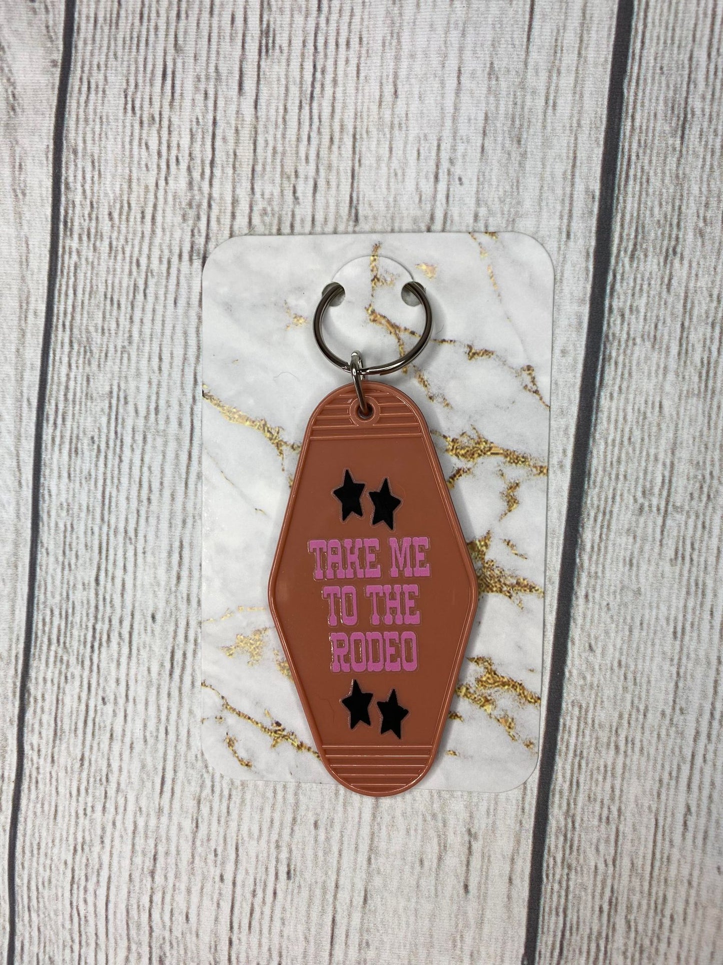 Take Me To The Rodeo Hotel Style Keychain