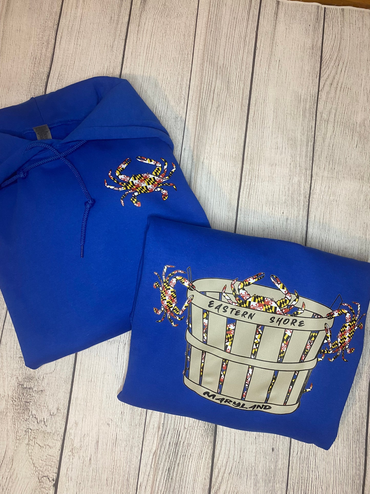 Blue Crab Basket Hoodie