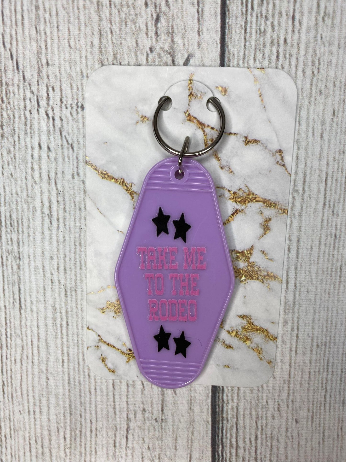 Take Me To The Rodeo Hotel Style Keychain