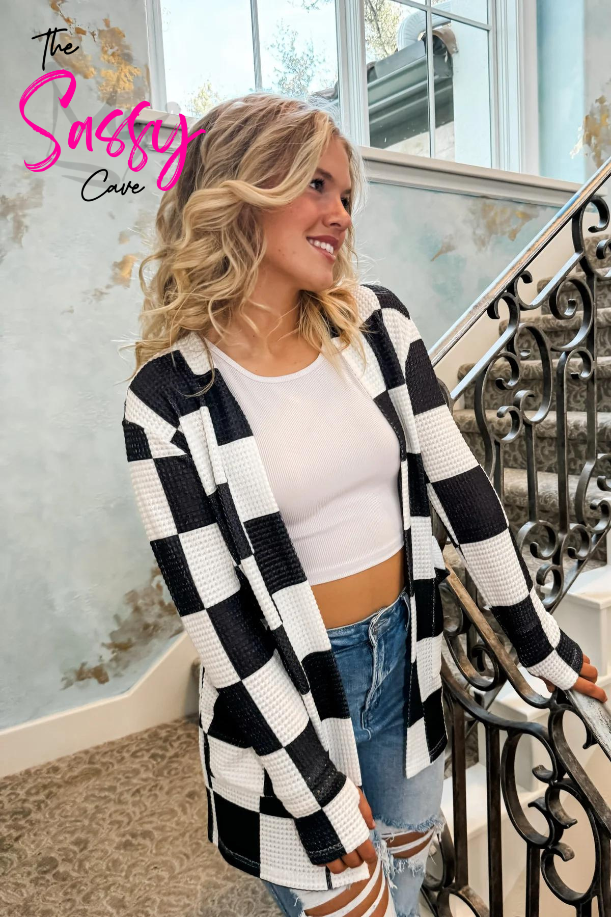 Checkered Lola Cardigan