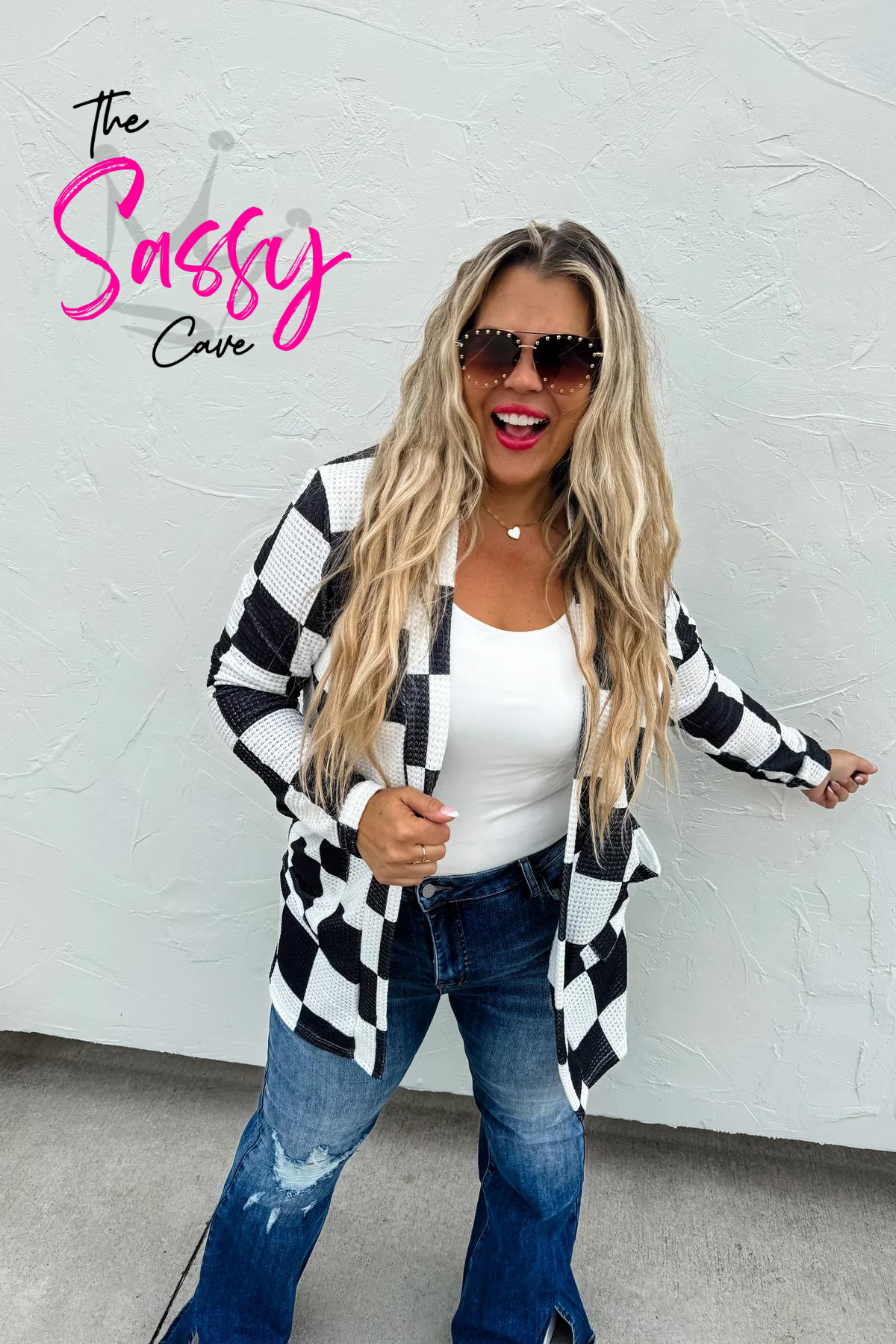 Checkered Lola Cardigan