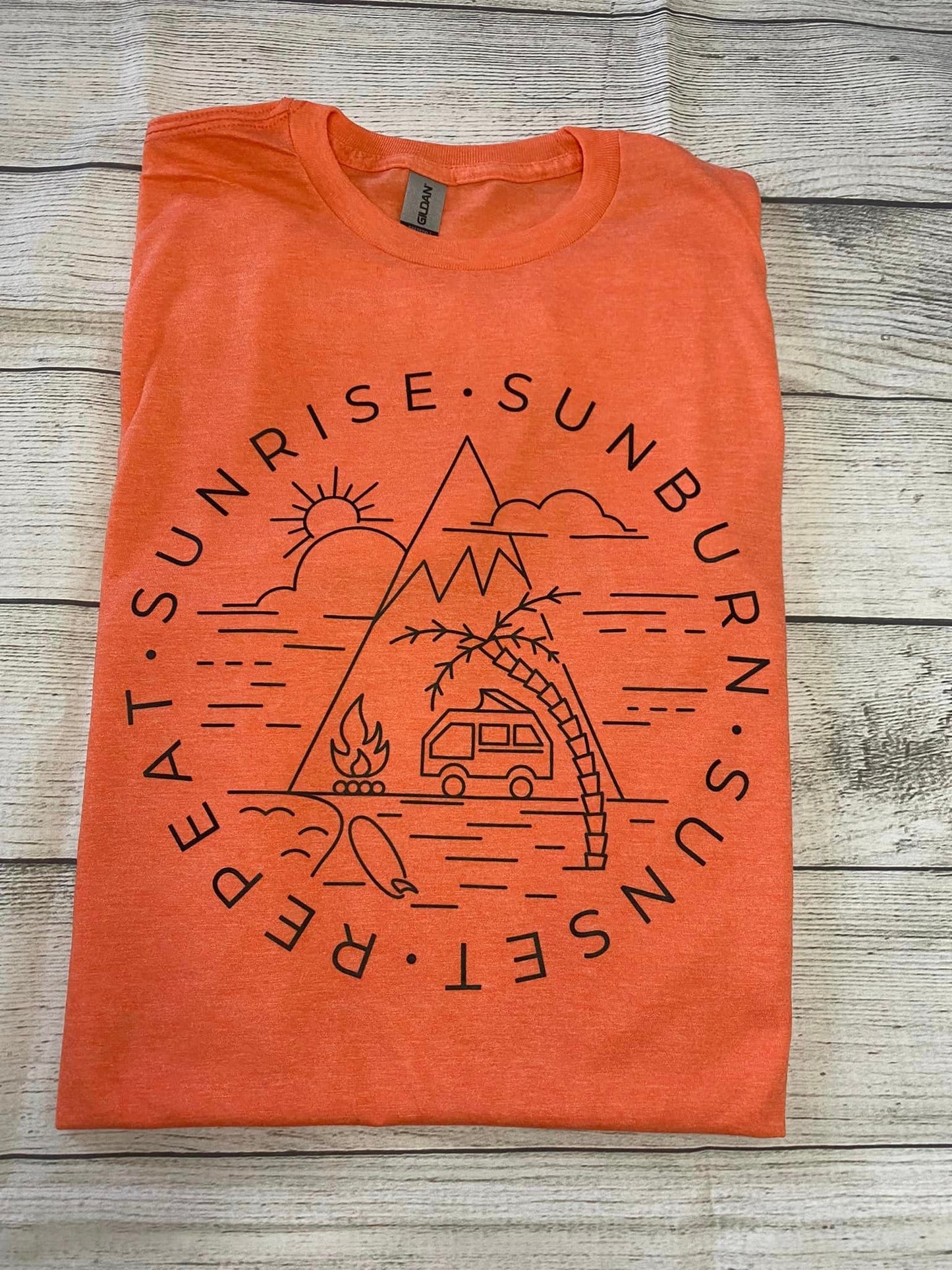 Sunrise Sunburn Sunset Repeat Tshirt